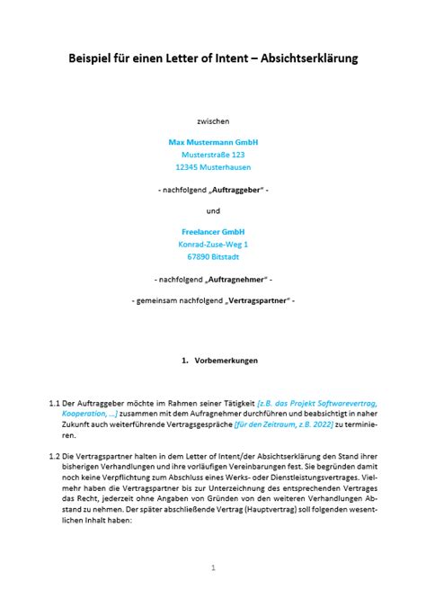 letter of intent betekenis|letter of intent auf deutsch.